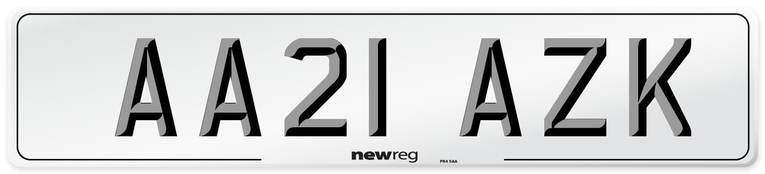AA21 AZK Number Plate from New Reg